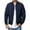 Navy, variant on Kureaily Men's Casual Jacket Lightweight Loose Fit Zip Up Outerwear For Daily Wear Spring Autumn Comfortable Stylish Non Stretch Plain Design