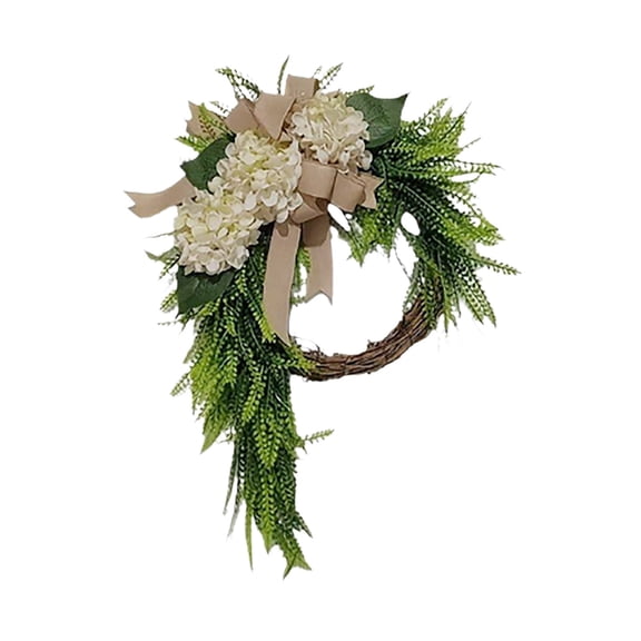 ProductWreath 1 - Farmhouse Floral Wreath For Wall with Hydrangea Hanging Ornament for Farmhouse Living Room Door - Decorative for Home