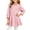 Pink, variant on Girls Fall Dress Solid Color Long Sleeve Crewneck Loose Mini Flare Dress Toddler Casual Simple Comfy Outfits for Daily Wear White 12-18 Months
