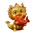 thumbnail image 2 of Estatua de dragón chino, figura de dragón del Año Nuevo chino, bonitos recuerdos, dragón Estilo D, 2 of 9