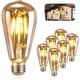 thumbnail image 1 of Lámpara Decorativa LED E27 Vintage Retro Edison, Paquete de 6 Bombillas Antiguas ST64 4W Filamento LED Blanco Cálido para Restaurante Café Bar Bombillas, 1 of 5