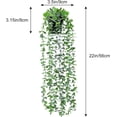 thumbnail image 2 of JASGARDE Hanging Fake Eucalyptus Leaves, Artificial Decor Faux Potted Eucalyptus Plants for Boho Bathroom Home Office Desk Wall Shelf Bookcase Accessories Decor Indoor, 1Pcs, 2 of 6
