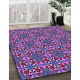 thumbnail image 2 of Ahgly Company Indoor Square Patterned Dark Magenta Purple Area Rugs, 6' Square, 2 of 6