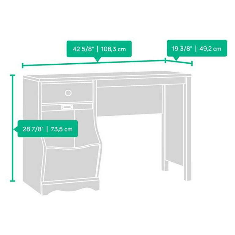 Sauder Pogo Desk in Soft White Finish