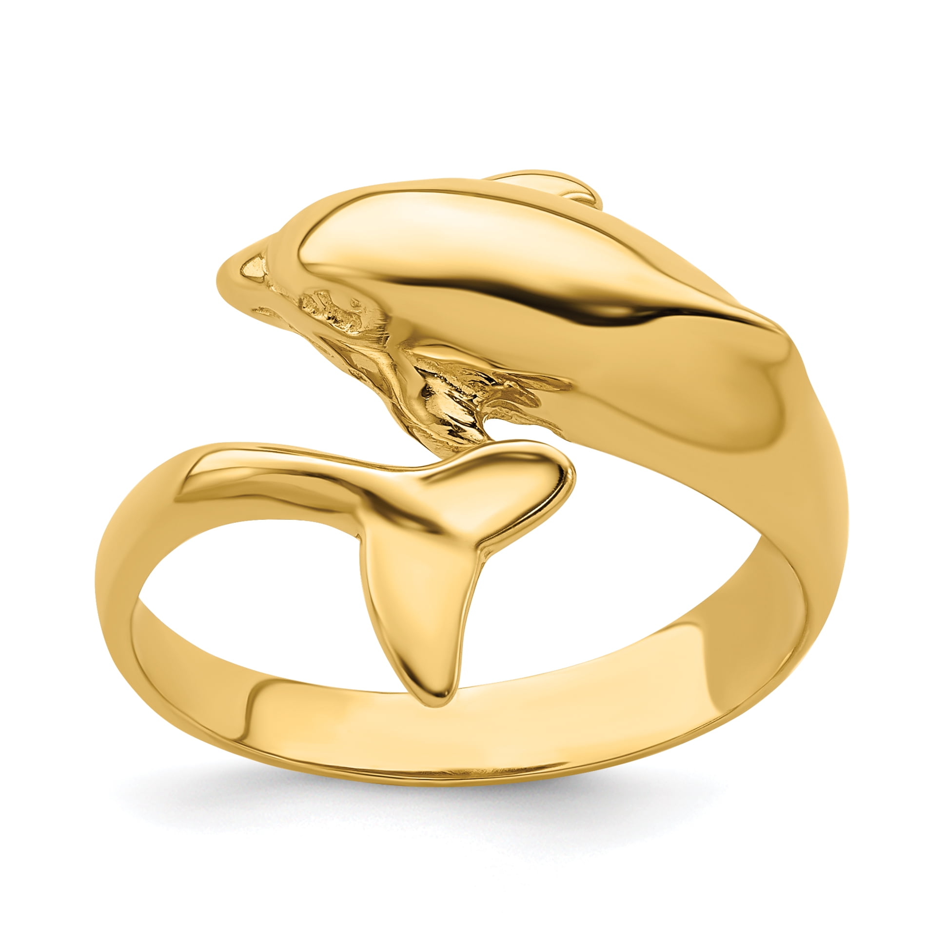 Charms Collection 14k Polished Dolphin Ring R802