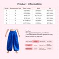 thumbnail image 7 of TSSOE Kids Girls Belly Dance Bloomers Halloween Party Tribal Arabic Trousers Satin Harem Pants Pink 16, 7 of 7