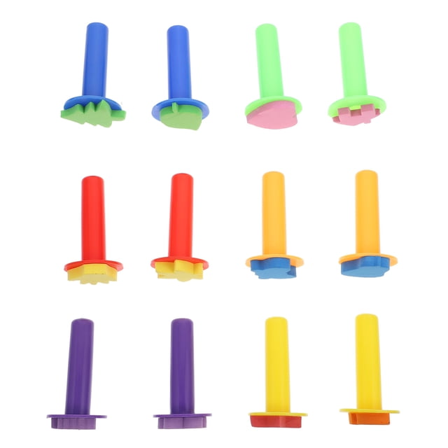 12 Pcs Tampons DIY pour Enfants Aides au Dessin Jouets de Sceau pour Enfants Récompenses de Classe