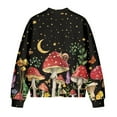thumbnail image 5 of DISNIMO Mushroom Star Printed Sweatshirts for Women Warm Jackets Long Sleeve Outwear Zip Up Sweatshirt Jacket for Fall Winter, S, 5 of 7