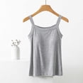 thumbnail image 4 of Camisole Tops for Women Built in Bra Adjustable Spaghetti Strap Workout Yoga Shirts Basic Tank Tops Layer Padded Bra, 4 of 7