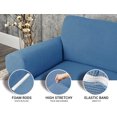 thumbnail image 4 of Jinamart Housse de Fauteuil Extensible Élastique, 1 Pce (Porcelaine Bleu/blanc, Petit), 4 of 7