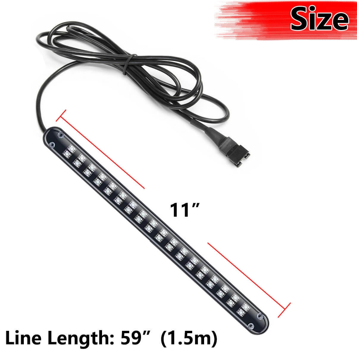 6pcs/Set Car Underglow Neon Accent Strip Lights Kit RGB Million Multi-Color Music Lamp