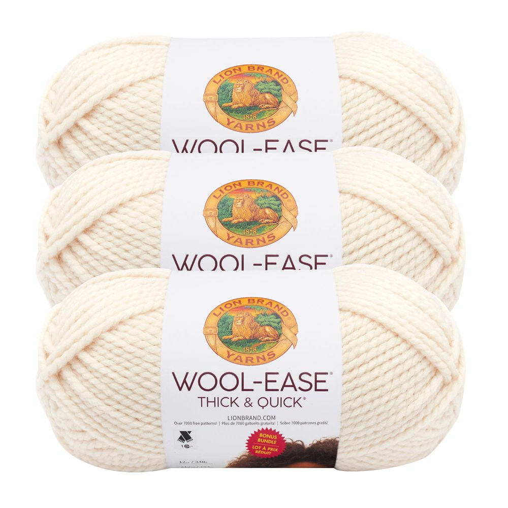 Lion Brand Yarn WoolEase Thick and Quick Bonus Bundle Fisherman