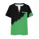 thumbnail image 4 of Camisetas Casuales de las Mujeres Largo Casual Impreso Cuello Redondo Suelto Top, Camiseta de Verano de Manga Corta, 4 of 4