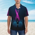 thumbnail image 4 of Bixox Men's Hawaiian Shirts Men's Two Human Hands are Holds Pink Ribbon Awareness Print Short-Sleeve Shirt-Large, 4 of 8