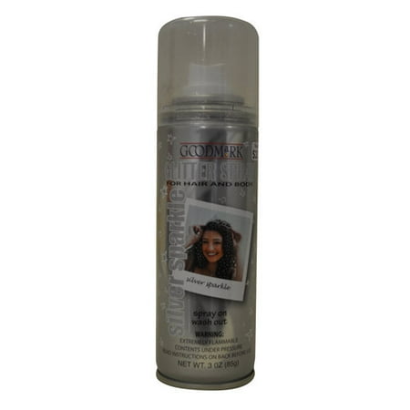Goodmark Temporary Hair and Body Glitter Spray, Silver ...