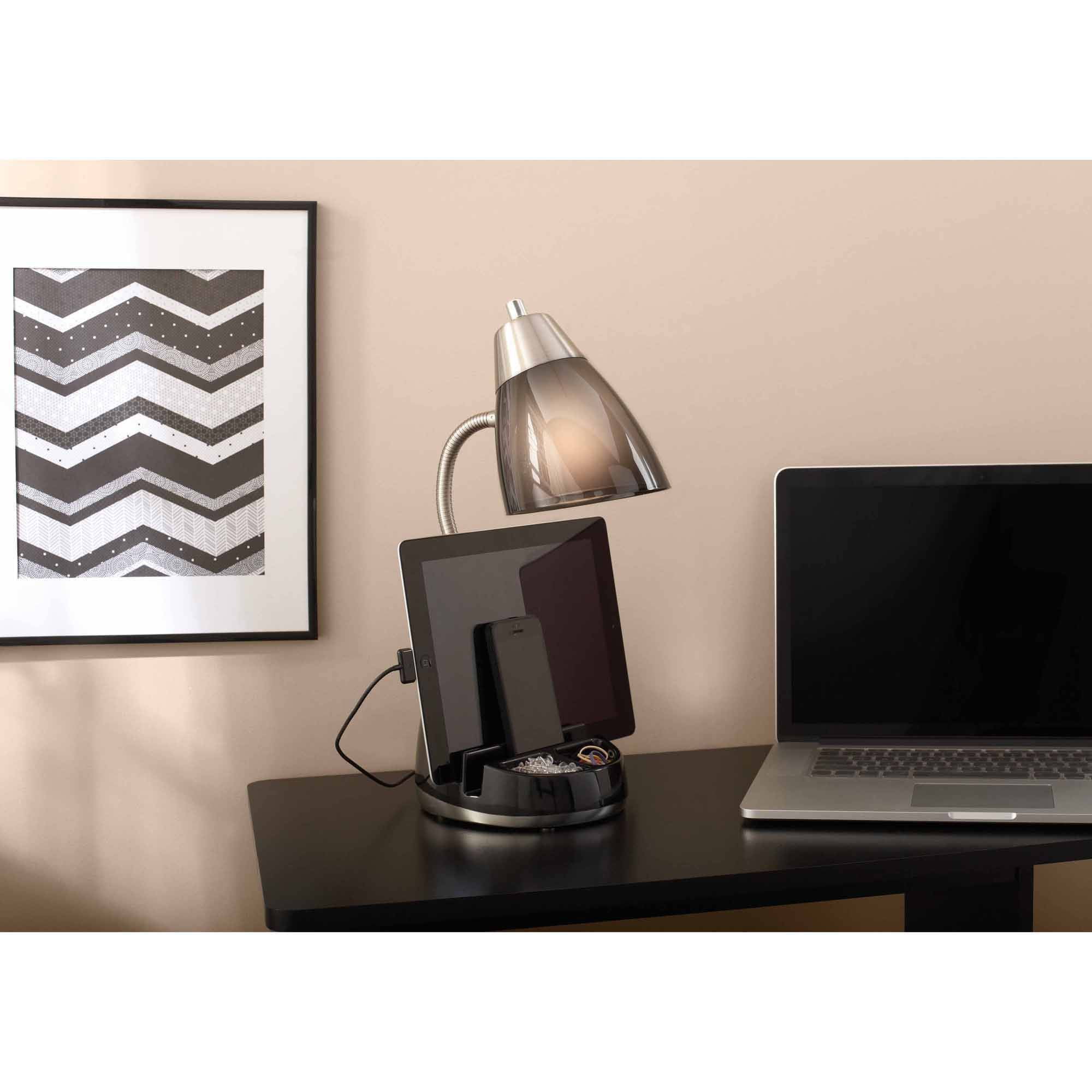 Mainstays Organizer Black Desk Lamp 19 H Available In Multiple