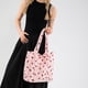 thumbnail image 5 of Bolsa de hombro grande de corduroy estampado rosa con fresa, 5 of 6