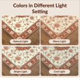 thumbnail image 7 of Design&I 8'x10' Washable Area Rug Sleek Flatweave Pet Friendly Orange Burnt Vintage Scroll Border Ornate Decorative Terracotta for King Size Bedroom, Under Bed, 7 of 7