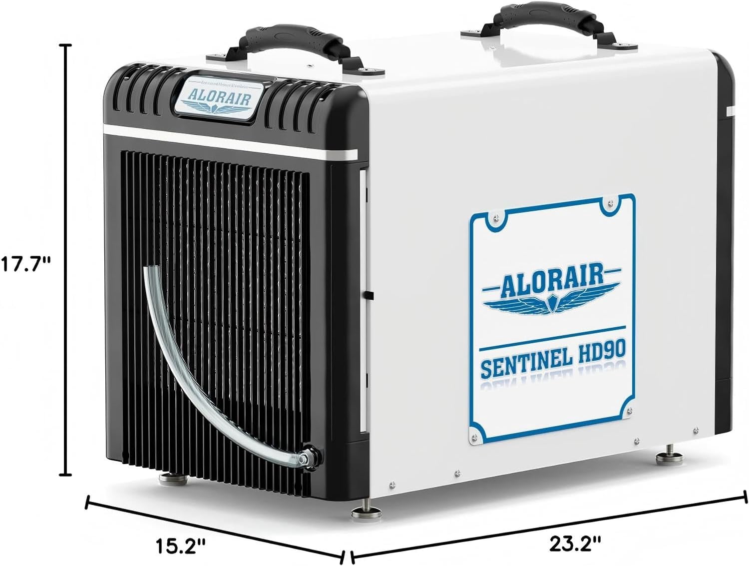 ALORAIR Basement/Crawl Space Dehumidifiers 198 Pint (Saturation), 90 PPD (AHAM), Listed, Auto Defrosting System, Commercial Dehumidifier