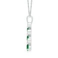 thumbnail image 2 of ANGARA Natural Channel-Set Round Emerald Three Stone Journey Pendant in 14K White Gold for Women (Size-4mm) | May Birthstone, Birthday, Anniversary, Jewelry Gift for Women | Natural Emerald Necklace, 2 of 8