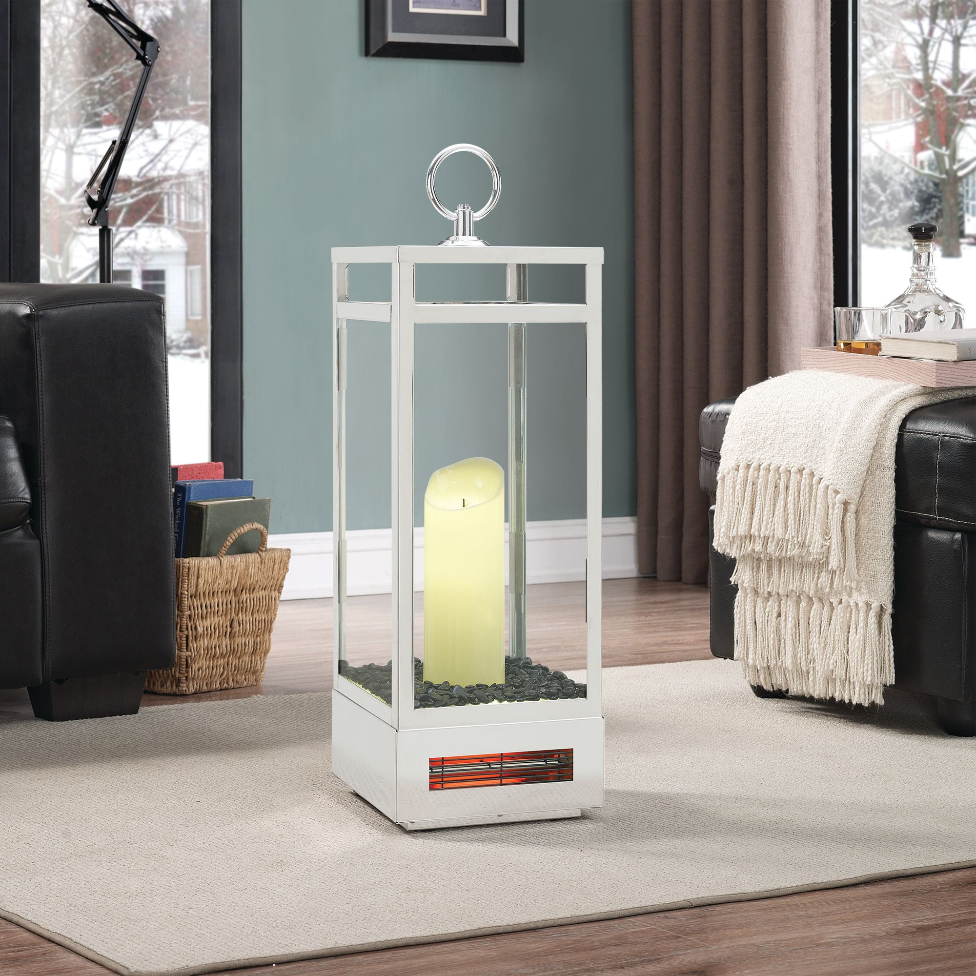 Duraflame 28.5 Portable LED Electric Flameless Candle Lantern, Polished  Stainless Steel - Walmart.com