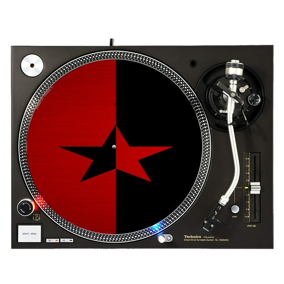 KuzmarK™ 12" DJ Turntable Slipmat - Black Star