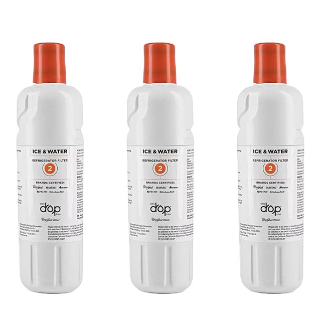 Edr2rxd1 Filtro de agua para refrigerador Fllter2 D2 Cartucho de filtro para refrigerador 3 piezas