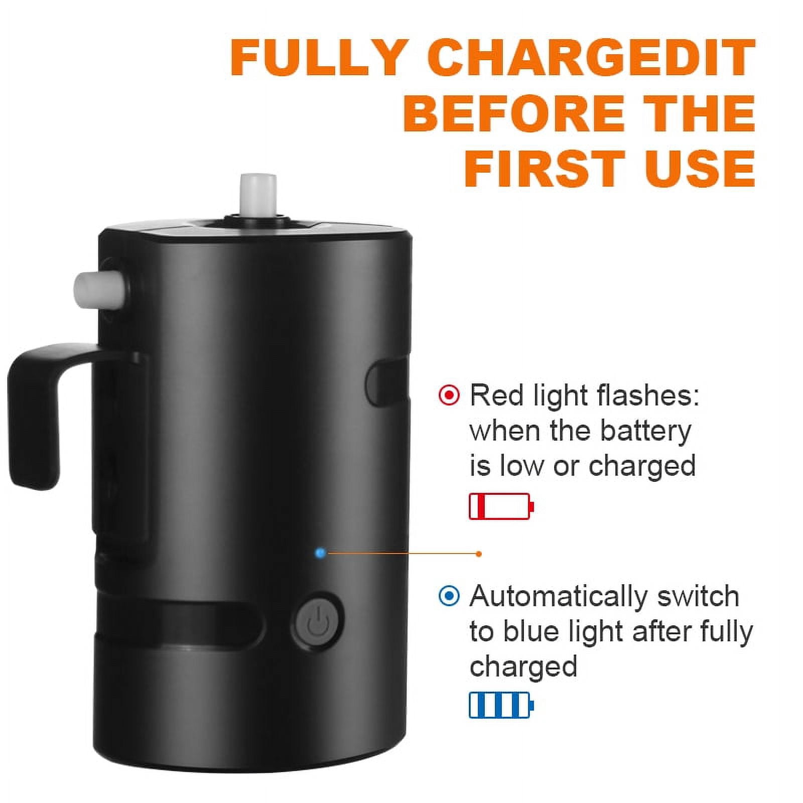 Portable Outdoor Shower, 2 Flow Mode, 4400mAh Battery Powered Shower Pump for Hiking/Backpacking, Travel, Beach, Pet, Flowering, IPX7 Waterproof &USB Rechargeable Camping Shower with 3 LED Lights