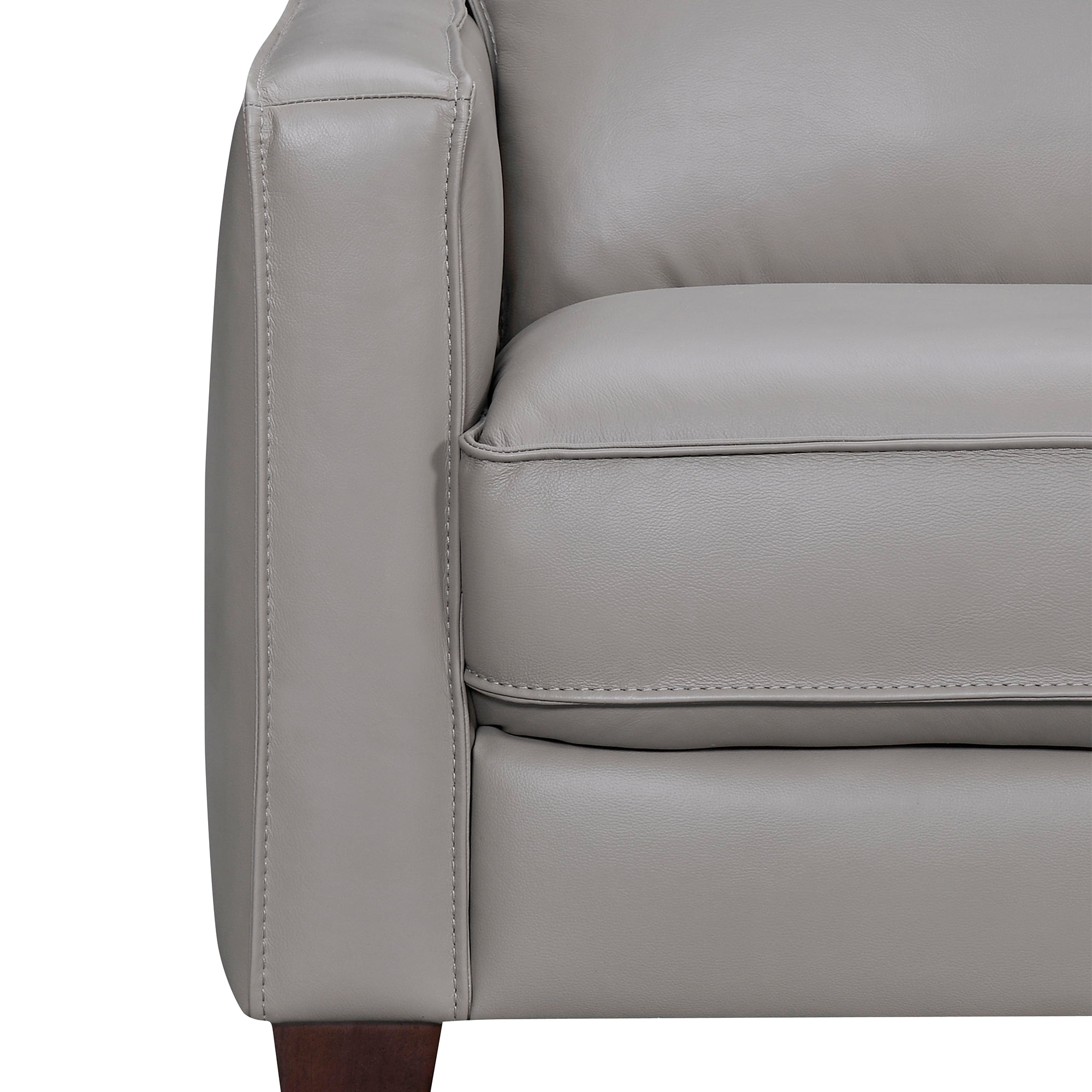 Summit 3 Piece Greige Leather Sectional Sofa
