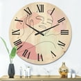 thumbnail image 2 of Designart 'Continuous One Line Portrait of Woman' Modern Wood Wall Clock, 2 of 5