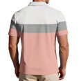 thumbnail image 5 of Men's Polo Shirts Short Sleeve Cotton Pique 3 Button Classic Fit Casual T-Shirt Performance Golf Shirts, 5 of 6