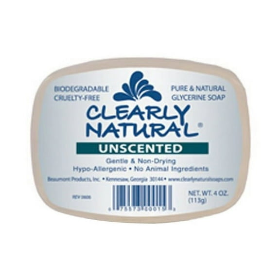 Clearly Natural Glycerine Soap, Unscented - 4 Oz