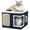 Blue, variant on Cat Bed for Indoor Cats 2-Storey Cat House,Covered Cat Cave Beds & Furniture with Scratch Pad and Hideaway Condo,Blue
