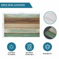 thumbnail image 6 of Teal Brown Placemats Set of 4, Farmhouse Rustic Wooden Plank Board Placemats for Dining Table, Place Mats for Kitchen Tabletop, Waterproof Wipeable Dining Table Mats Set, 6 of 9