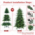 thumbnail image 2 of 6.5FT Green PVC+PE Christmas Tree with 2142 Tips – Full & Lush Hinged Tree with Metal Stand, Easy Assembly, Realistic Mixed Needle Design, 2 of 4