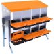 thumbnail image 1 of 8 - hole metal chicken nesting boxes con legs, 2 mounting options para egg laying, roll - away egg feature, grande holes para ventilation, y easy to clean, 1 of 5