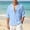 Light Blue, variant on BVnarty Men's Summer Cuban Collar Short Sleeve Button Shirt Pocket Design Casual Loose Beach Vacation Outdoor Daily Top Black XL