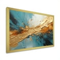 thumbnail image 2 of Designart "Desert Mirage Spiral In Gold And Turquoise I" Abstract Spirals Picture Framed Wall Decor, 2 of 5