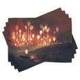 thumbnail image 1 of Ambesonne Fantasy Place Mats Set of 4, Night Scenery, Standard Size, Ruby and Yellow, 1 of 6