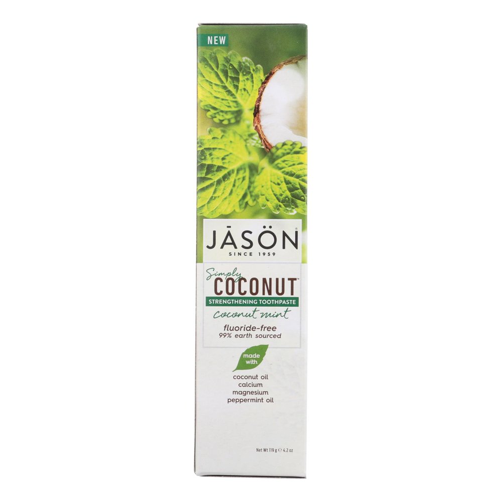 JASON Simply Coconut Strengthening Coconut Mint Toothpaste, 4.2 oz