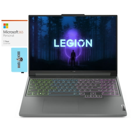 Lenovo Legion Slim 5i Gen 8 Gaming/Entertainment Laptop (Intel i7-13700H 14-Core, 16.0in 165 Hz Wide QXGA (2560x1600), GeForce RTX 4060, Win 11 Home) with Microsoft 365 Personal , Dockztorm Hub