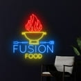 thumbnail image 2 of Handmadetneonsign Fusion Food Neon Sign, Fusion Cuisine Wall Art Decor, Restaurant Wall Decor, 2 of 5
