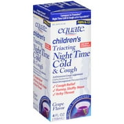 Equate: Children's Treating Night Time Cold & Cough Grape Flavor Antihistamine/Cough Suppressant/Nasal Decongestant, 4 fl oz