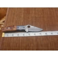 thumbnail image 5 of 7.5" folding knife Damascus steel blade with finger hole, Rose wood scale with Damascus Bolster, Equipped with Liner lock, comes with Cow hide Leather sheath, 5 of 7