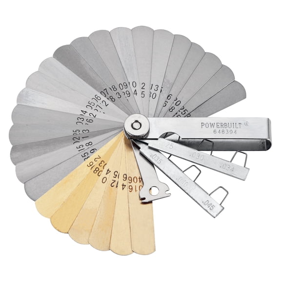 Powerbuilt 25 Blade Tune Up Feeler Spark Plug Gap Gauge - 648394