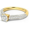 thumbnail image 2 of 2.54 Ct Stunning Round Natural Moissanite Wedding Rings for Women Solid 18K Yellow Gold, 2 of 9