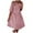 Multicolor, variant on vdgthytj Women's Half Sleeve Striped Dress Cute Crewneck Elastic Waist Midi Dress Casual Loose Dress with Pocket