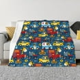 thumbnail image 1 of Bingfone Vehicles Cartoon with Funny Drivers,Animal Drivers Pattern Horizontal 240g Flannel Blanket, Soft and Wrinkle-resistant Sofa Blanket, Warm Single Blanket Suitable for Home and Travel-80"x60", 1 of 6