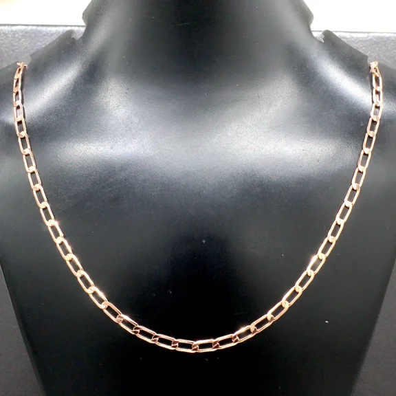 Pure Solid Copper Women And Men Anniversary Gift Chain Necklace Copper CPN01