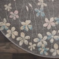 thumbnail image 4 of Nourison Tranquil Floral Grey/Beige 5'3" x ROUND Area Rug, (5 Round), 4 of 8